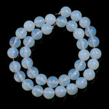 Natural Stone Beads 3mm Opal Gemstone Round Loose Beads Crystal Energy Stone Healing Power for Jewelry Making DIY,1 Strand 15"