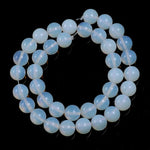 Natural Stone Beads 6mm Opal Gemstone Round Loose Beads Crystal Energy Stone Healing Power for Jewelry Making DIY,1 Strand 15"