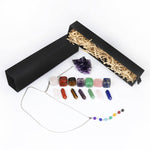 Nvzi Premium Crystals and Healing Stones Set in Display Box, Gemstones and Crystals Kit, 7 Chakra Stones, Witchcraft Supplies and Tools, Raw Crystals for Beginners, Spiritual Gifts for Women Chakra Set