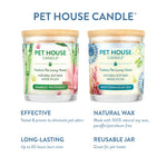 One Fur All, Pet House Candle - 100% Soy Wax Candle - Pet Odor Eliminator for Home - Non-Toxic and Eco-Friendly Air Freshening Scented Candles (Pack of 2, Bamboo Watermint/Med Sea) Pack of 2