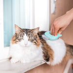Leo's Paw The Original Pet Hair Removal Massaging Shell Comb Soft Deshedding Brush Grooming and Shedding Matted Fur Remover Dematting tool for Long and Short Hair Cat Dog Puppy Bunny (Mint) Mint