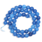 45pcs 8mm Natural Stone Beads Kyanite Beads Energy Crystal Healing Power Gemstone for Jewelry Making, DIY Bracelet Necklace