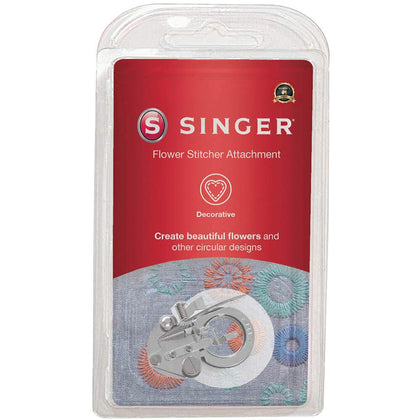 SINGER | Flower Stitch Presser Foot Attachment, Flower Inspired Circluar Designs, Adjustable Circle Sizes - Sewing Made Easy