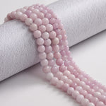 60pcs 6mm Natural Stone Beads Kunzite Beads Energy Crystal Healing Power Gemstone for Jewelry Making, DIY Bracelet Necklace