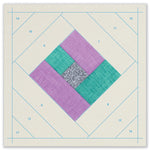 June Tailor Quilt As You Go Pattern London Labyrinth, By The Yard, Natural/Blue Ink