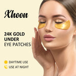Xhoon 24K Gold Under Eye Patches - 20 Pairs Under Eye Mask Amino Acid & Collagen, Under Eye Mask for Face Care, Eye Masks for Dark Circles and Puffiness, Under Eye Masks for Beauty & Personal Care 20Pairs