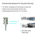 OVATAVO Dog Nail Grinder and Trimmer - Safe & Painless Patented Pet Nail Grooming Tool for Dremel - 1/8" Pet Nail Grinder Attachment for Dogs Cats and Small Animals (2L) Double Large