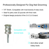 OVATAVO Dog Nail Grinder and Trimmer - Safe & Painless Patented Pet Nail Grooming Tool for Dremel - 1/8" Pet Nail Grinder Attachment for Dogs Cats and Small Animals (2L) Double Large