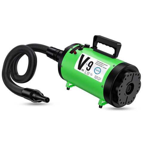 PetLife Dog Dryer 4.0HP Variable Speed Dog Hair Dryer, Dog Blow Dryer with Heater Low Noise Pet Force Hair Dryer Household Salon Green