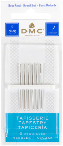 DMC 1767-26 Tapestry Hand Needles, 6-Pack, Size 26