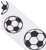 LUV RIBBONS GSO0708-SOC Grosgrain 7/8-Inch Sports Ribbon, 10-Yard, Soccer