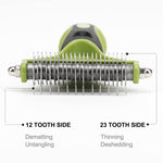 YNNICO Pet Grooming Brush Set - Double Sided Shedding and Dematting Undercoat Rake Comb for Dogs and Cats