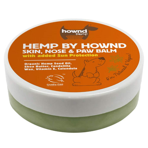 Hemp by HOWND Skin, Nose & Paw Balm with Sun Protection - Hemp Seed Oil, Shea Butter, Candelilla Wax, Vitamin E, Calendula - Protect, Soothe, Moisturize - 100% Vegan, Unscented, Fast-Absorbing - 50g 1 50 g (Pack of 1)