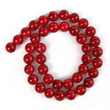 45pcs 8mm Natural Stone Beads Red Turquoise Beads Energy Crystal Healing Power Gemstone for Jewelry Making, DIY Bracelet Necklace