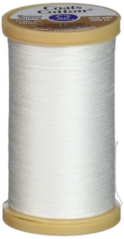 Coats: Thread & Zippers Machine Quilting Cotton Thread, 350-Yard, White