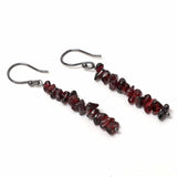 Natural Red Garnet Chips Crystal Earring, Yoga Jewelry, Meditation Earring, Crystals Earring, Raw Gemstone, Energy Healing Crystals, Birthday, Gift for Her, Gemstone Jewelry Quality (Red Garnet)