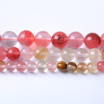 36PCS 10MM Watermelon Tourmaline Stone Beads Natural Gemstone Bead Crystal Healing Energy Jewelry Making DIY 15 inches