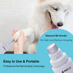 Sindax Dog Nail Grinder, Upgraded Cat Dog Nail Trimmers Super Quiet Dog Nail Clipper with 2 Speeds Painless Electric Rechargeable Pet Nail Trimmer for Small Medium Cats Dogs Breed Nails White