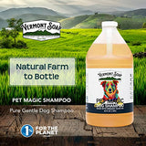 VERMONT SOAP Organics Pet Shampoo - Infused with Organic & Natural Olive Oil, Coconut & Aloe Vera Dog Shampoo for Sensitive Skin - USDA Certified Grooming Pet Shampoo (64oz) 64oz