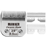 MAWAER 9.5mm Pet Clipper Replacement Blade for A5 Style Detachable Pet Clipper with Ceramic Blades + 440C Stainless Steel fit Most Andis, Oster, Wahl A5 Clippers (3/8 Inch--9.5mm) 3/8 Inch--9.5mm