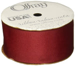 Offray Grosgrain Craft Ribbon, 1 1/2-Inch x 12-Feet, Cranberry 1-1/2 Inch x 12 Feet