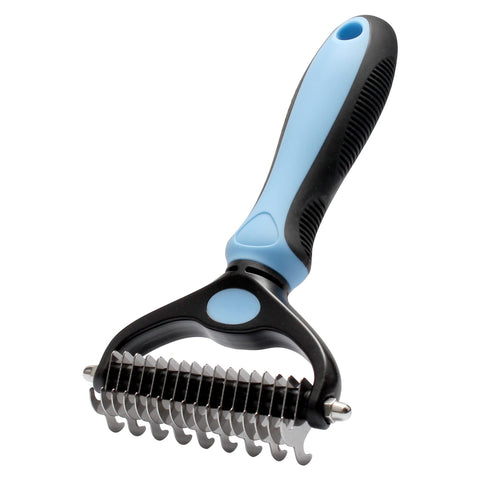 Jegtew Pet Grooming Brush, Double Sided Shedding Hair Comb, Removal Hair Rake Comb for Dogs, Cats & Pet