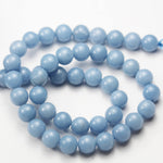 Crystal Beads for Jewelry Making for Making Jewelry Energy Healing Crystals Jewelry Chakra Crystal Jewerly Beading Supplies Angelite 8mm 15.5inch About 45-48 Beads