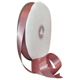 Morex Ribbon 08822/00-165 Double Face Satin Ribbon 7/8" X 100 YD Rosy Mauve Ribbon for Gift Wrapping, Birthday Gift Cards, Satin Dress for Women, Silk Ribbons for Crafts, Wedding Gifts for Couple