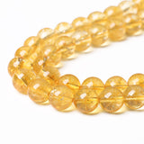 6mm 60Pcs Natural Citrine Beads for Jewelry Making Gemstone Round Loose Beads Crystal Energy Stone Healing Power DIY Bracelet Necklace 6mm