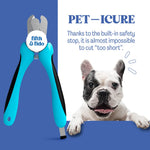 Dog Nail Clippers for Large Dogs - Dog Nail Trimmer with Quick Sensor - Easy to Use Dog Toenail Clippers for Large Dogs - Dog Nail Trimmers with Sharp Cuts and Safety Guard to Clip with Confidence Blue