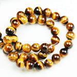 Tiger Eye 10mm Crystal Beads for Making Jewellery Energy Healing Crystals Jewelry Chakra Crystal Jewerly Beading Supplies 15.5inch About 36-40 Beads Tiger Eye