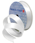 Morex Ribbon Wired Satin Ribbon, 5/8 inch by 10 Yard, White, 09603/10-601 5/8 inch by 10 yards