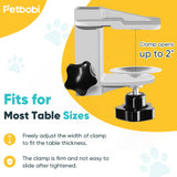 Petbobi Foldable Dog Grooming Arm with Clamp and Dual No Sit Haunch Holder, Height Adjustable Strong Stainless Steel Pet Grooming Table Arm Overhead for Pets 22.1inch-38inch