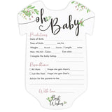 50 Pack Baby Shower Prediction and Advice Cards for Parents to Be, Party Game with Floral Design (5 x 7 In)