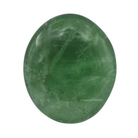 Green Fluorite Palm Stone - Pocket Massage Worry Stone for Natural Body Chakra Balancing, Reiki Healing and Crystal Grid Green Fluorite