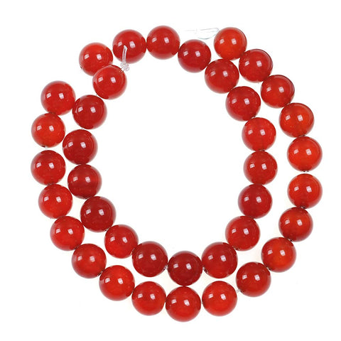 Natural Stone Beads 10mm Red Agate Gemstone Round Loose Beads Crystal Energy Stone Healing Power for Jewelry Making DIY,1 Strand 15"