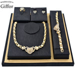 Giffor Jewellery Lady 14K Gold Filled Jewelry sets for Women Bracelets Necklaces With Earrings Gifts