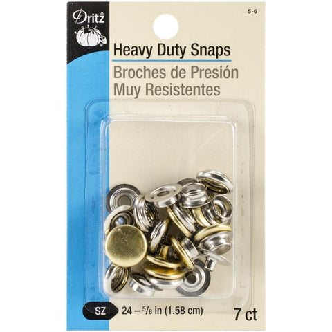 Dritz 5-6 Snaps, Size 24 (5/8-Inch), Gilt, 7 Count