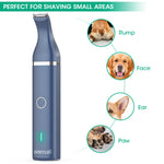 oneisall Dog Clippers with Double Blades,Cordless Small Pet Hair Grooming Trimmer,Low Noise for Trimming Dog's Hair Around Paws, Eyes, Ears, Face, Rump (Teal) Teal
