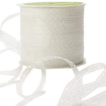 May Arts 1/8-Inch Wide Ribbon, White Curly Sparkling