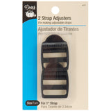Dritz 1" Strap Adjusters, Slide, Black, 2