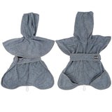 NACOCO Dog Bathrobe Towel Microfiber Pet Drying Robes Moisture Absorbing Towels Coat for Dog and Cat(Grey,M) Medium Grey