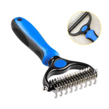 OUGANLRY Dog Cat Dematting Comb, Pet Deshedding Brush, Double Sided Blade Dog Grooming Undercoat Rakes, Deshedding Tool for Knots Mats Tangles Removing, Pet Grooming Brush