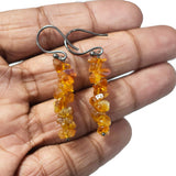 Natural Citrine Chips Crystal Earring, Yoga Jewelry, Meditation Earring, Crystals Earring, Raw Gemstone, Energy Healing Crystals, Birthday, Gift for Her, Gemstone Jewelry AA+ Quality (Citrine)
