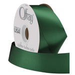 Offray Berwick 1.5" Wide Double Face Satin Ribbon, Forest Green, 50 Yds 50 Yards Solid