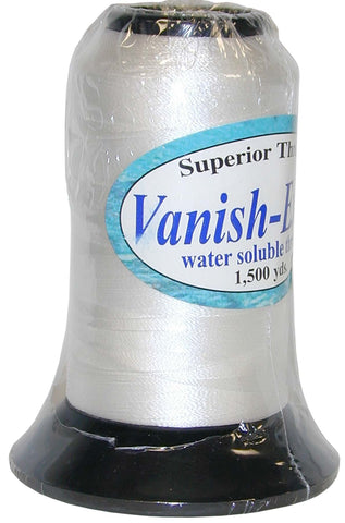Superior Threads - Vanish-Extra Water Soluble Thread Spool for Basting, Trapunto, and Apparel Sewing, 1,500 Yds.