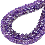 Bymitel 140pcs Natural Crystal Beads Stone Gemstone Round Energy Healing Loose Beads with Stretch Cord for Jewelry Making Bracelets Anklets (Amethyst, 8mm 140pcs)… Amethyst