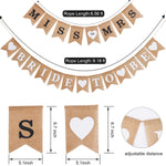 2 Pieces Bride to Be Banner Bride Sign Burlap Banner Bridal Shower Decorations Rustic Bunting Garland for Party Decorations Supplies (Black, White) Black, White
