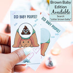 COTIER BRAND Did Baby Poopie? Baby Shower Scratch Off Game (30-Pack, Fair) — Gender Neutral Emoji Lottery Ticket Scratch Off Cards with 2 Winners — Gender Reveal, Diaper Raffle or Ice Breaker 1 pack (30 pieces)