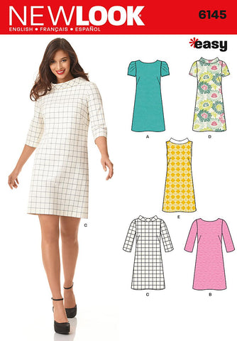 Simplicity Creative Patterns New Look 6145 Misses' Dress, A (8-10-12-14-16-18)